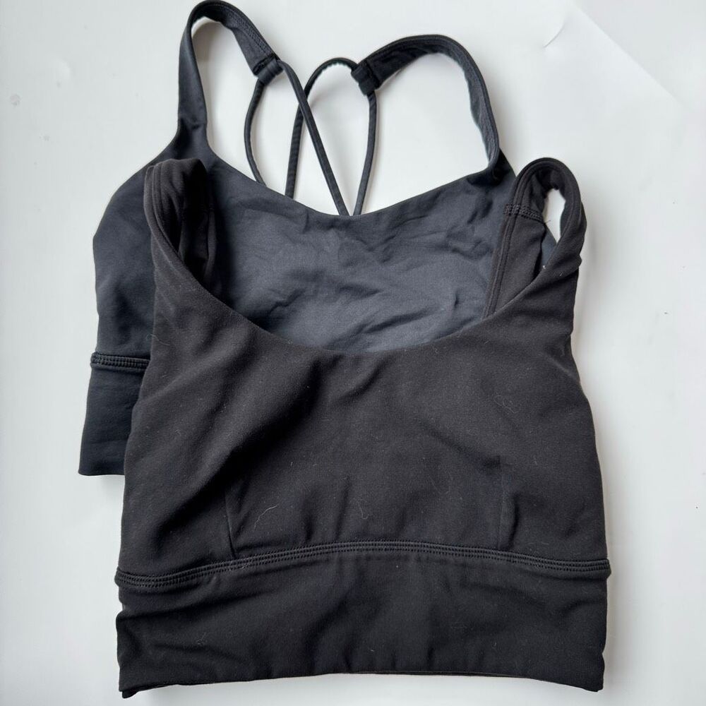 Lululemon Align & Free To Be Long Line Black Sports Bra Size 2 / XS Nulu